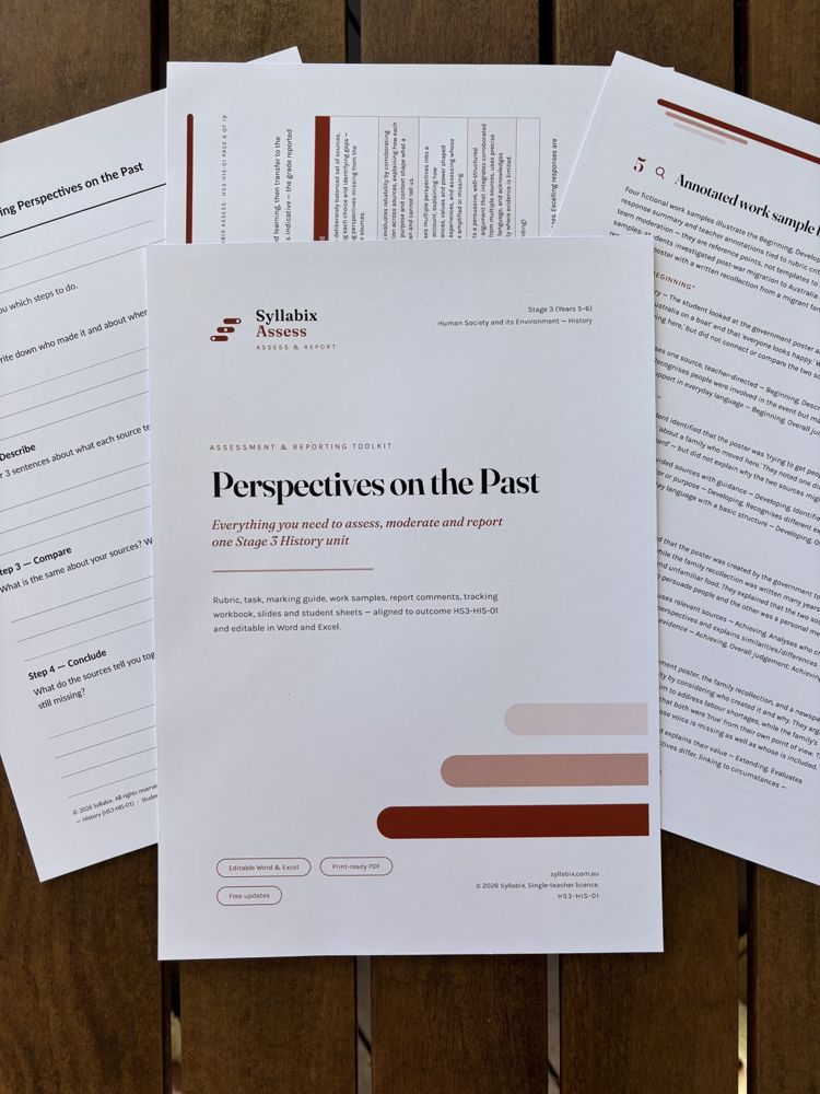 The printed toolkit cover fanned over its rubric and work sample pages