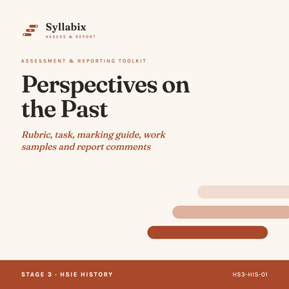 Perspectives on the Past, Stage 3 History assessment and reporting toolkit by Syllabix
